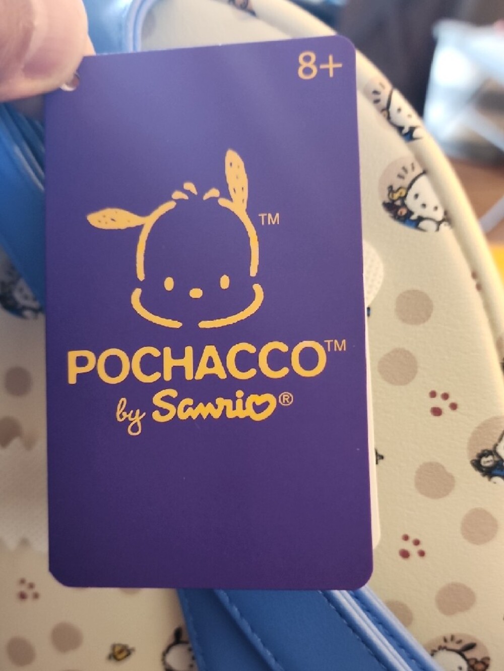 Loungefly Sanrio Cream Pochacco Kids Mini Backpack with Blue Accents. NWT - Picture 12 of 13